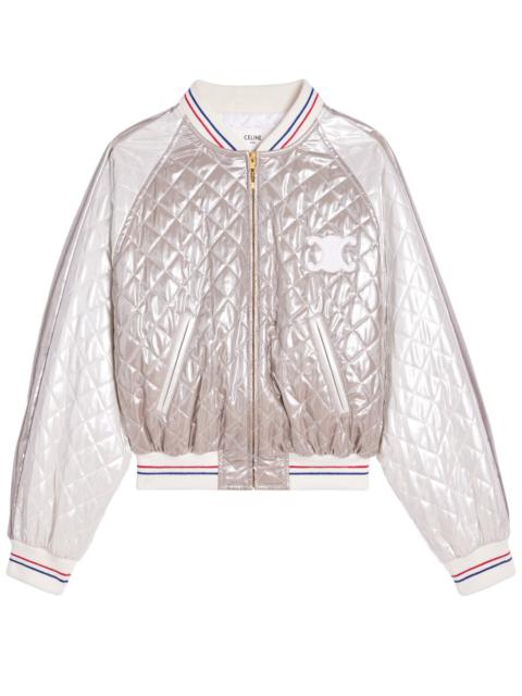 CELINE Casaque blouson jacket in laminated silk