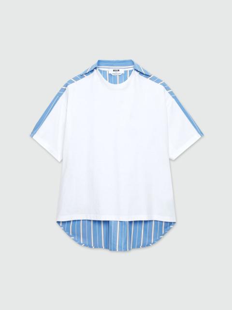 MSGM T-Shirt in mix of fabrics