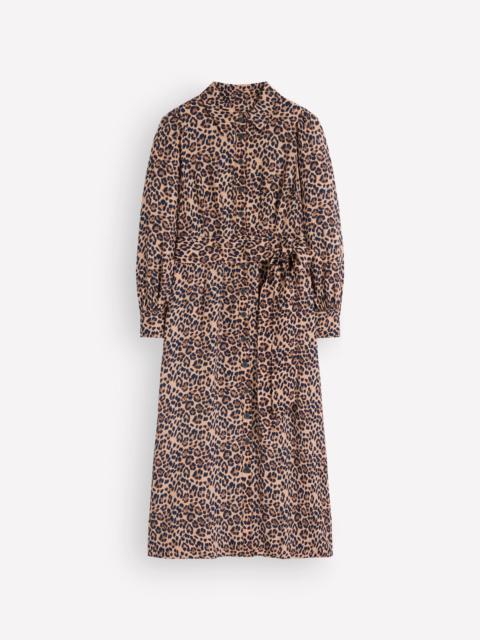 BODEN Maeve Occasion Shirt Dress-Animal Print