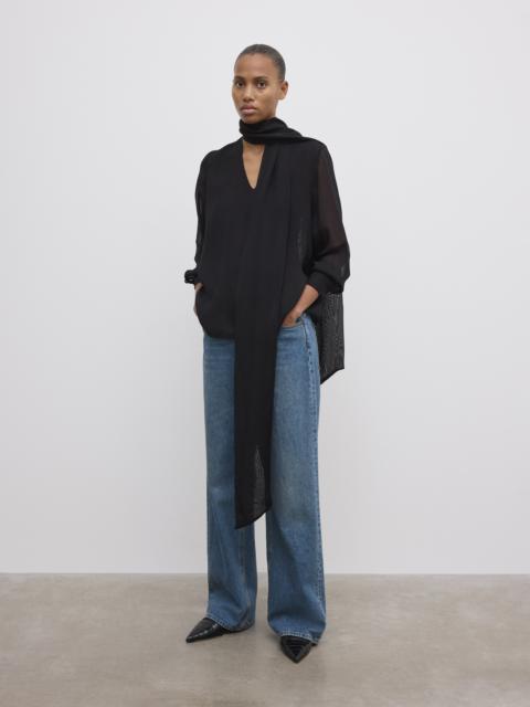 House of Dagmar Chiffon Scarf Blouse