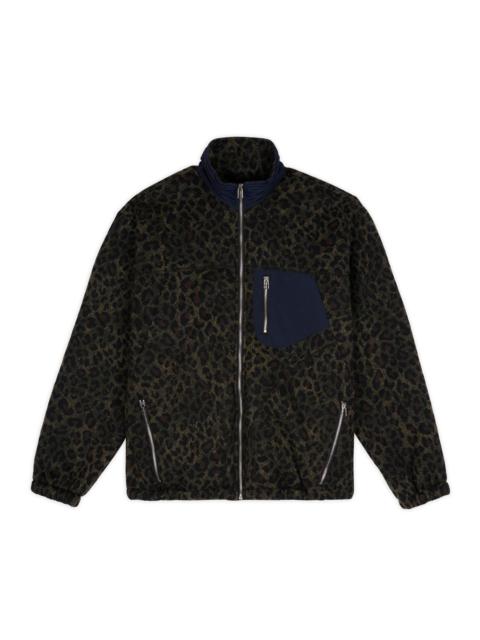 BRAIN DEAD Leopard Reverse Sherpa Jacket - Olive