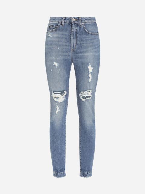 Dolce & Gabbana Stretch denim Audrey jeans with rips