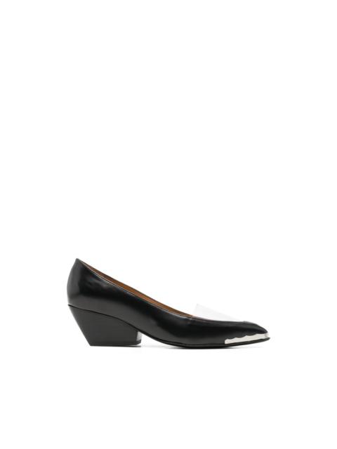 TOGA PULLA metal-tip transparent-panel pumps