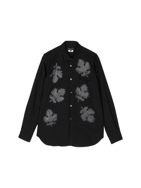 Comme des Garçons Homme Plus leaf-appliqué buttoned-up shirt