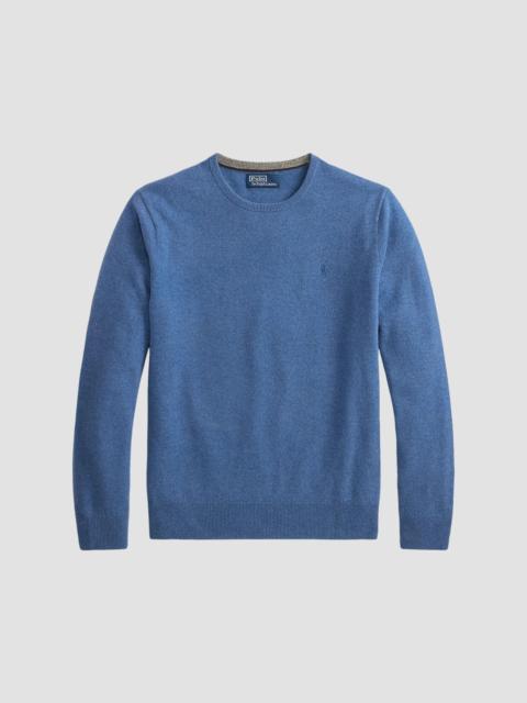 Polo Ralph Lauren Men's Logo-Embroidered Wool Sweater - Blue Borage Heather