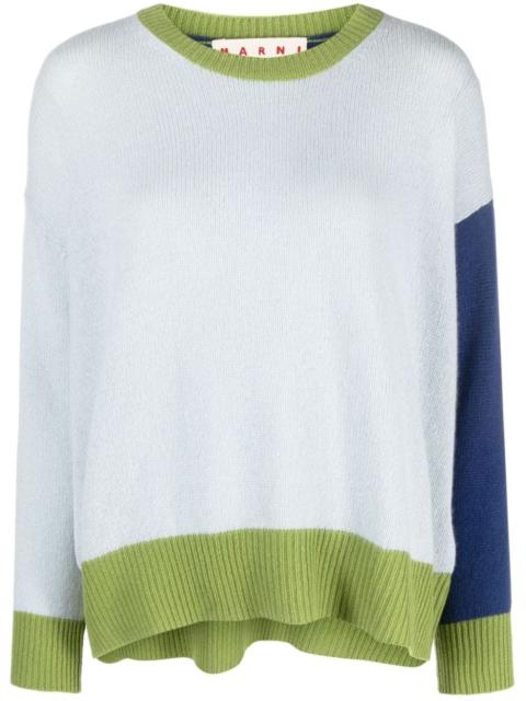 Marni colour-block panelled jumper