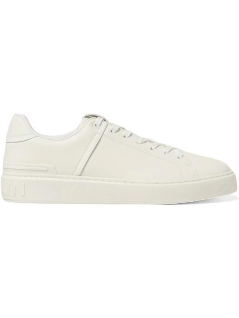 Balmain Balmain B-Court Lace-Up Trainers White Calfskin Leather