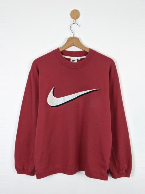 Nike 90s Nike Big Swoosh Logo embroidery sweatshirt crewneck