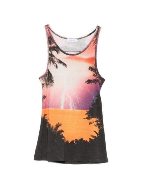 rabanne Printed tank top