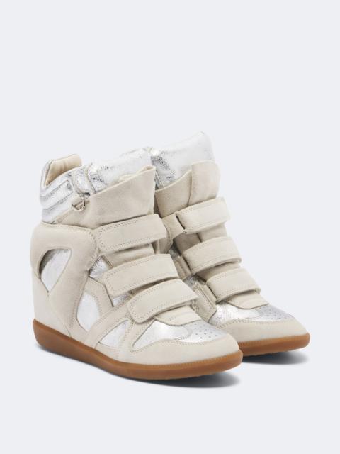 Isabel Marant Bekett suede and metallic leather sneakers