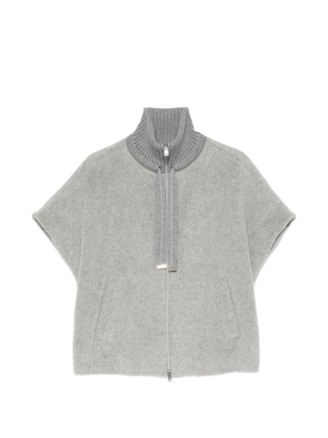 Herno high-neck cap-sleeve jacket