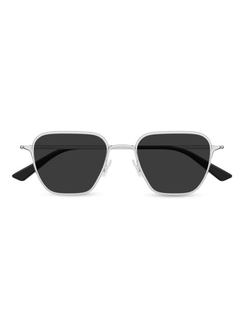 Alexander McQueen Men's Linear 50MM Rectangle Metal Sunglasses - Silver Black