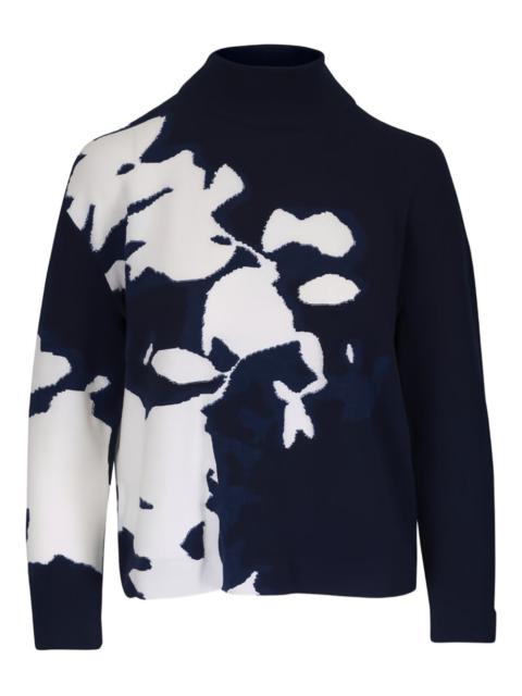AKRIS floral high-neck sweater