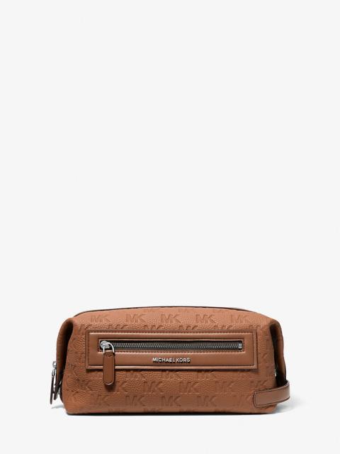MICHAEL KORS Jet Set Logo Embossed Leather Travel Kit