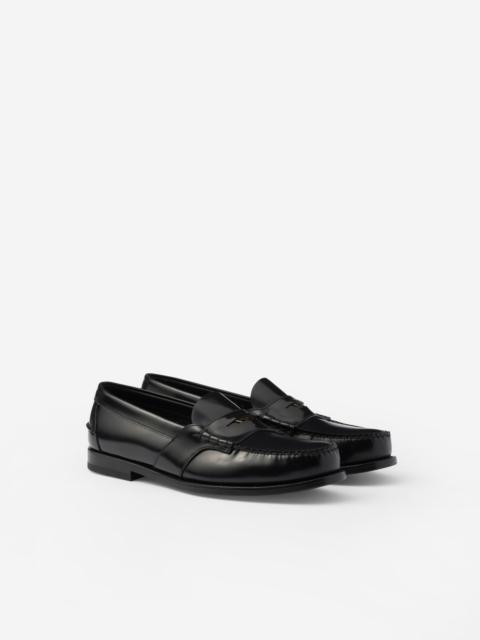 Prada Brushed leather loafers