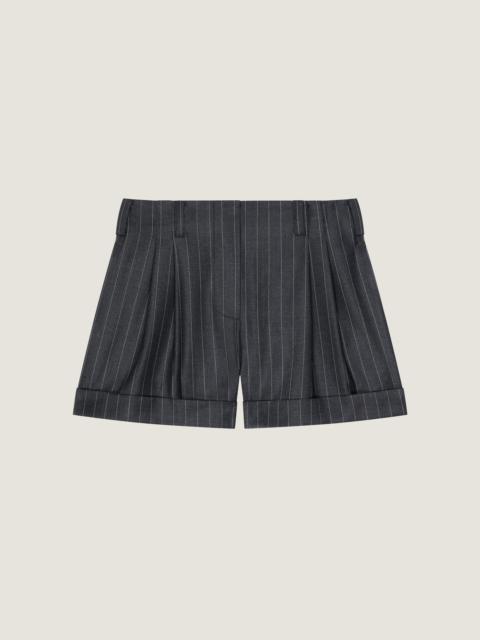Givenchy DOUBLE PLEAT STRIPED SHORTS IN WOOL