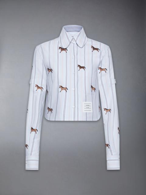 Thom Browne LUNAR NEW YEAR HORSE 4-BAR CROPPED OXFORD SHIRT