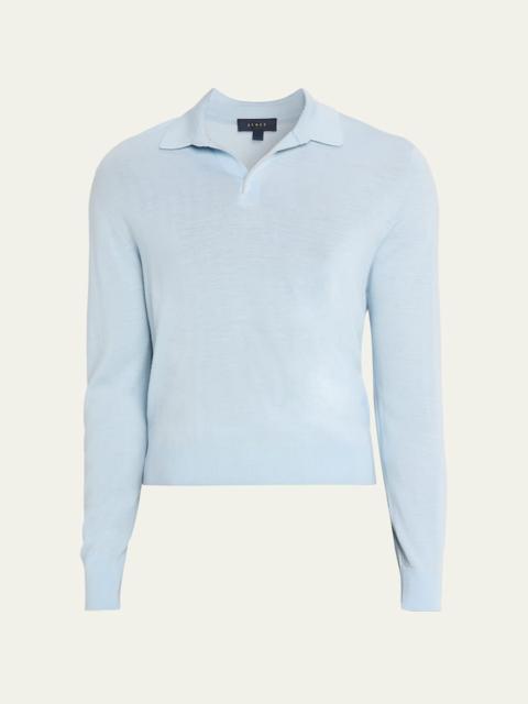 SEASE Men's Lasca V-Neck Polo Sweater