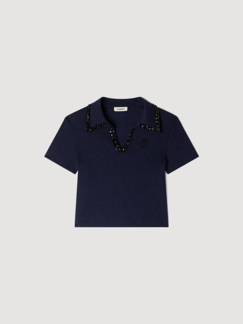 Sandro PEARL POLO COLLAR