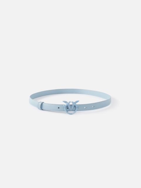 PINKO THIN COLOUR-BLOCK LOVE BIRDS LEATHER BELT 2CM