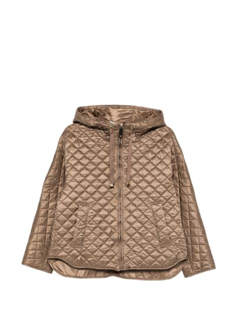 Max Mara quilted-design zip-up jacket