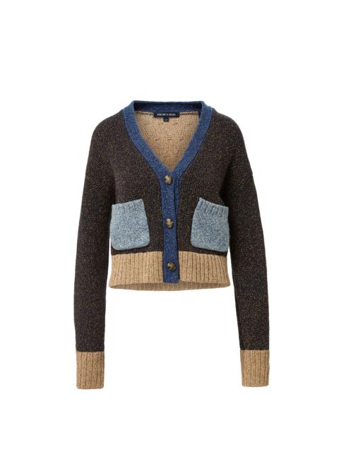 VERONICA BEARD JOSIANE COLOR-BLOCK CARDIGAN