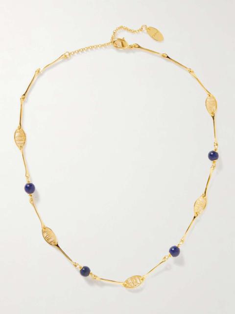 Chloé Darcey Lace gold-tone lapis lazuli necklace