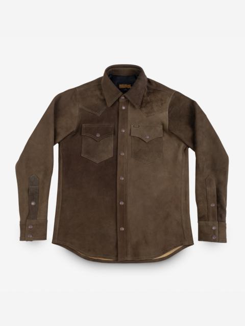 Iron Heart IHSB-BIGBUCK-OLV Deerskin Western Shirt 'The Big Buck' - Olive