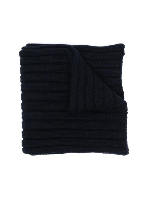 PATOU Ribbed-knit wool scarf