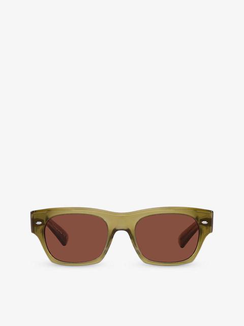 Oliver Peoples OV5514SU Kasdan rectangular-frame acetate sunglasses