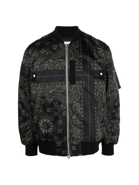 paisley-print bomber jacket