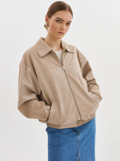 LAMARQUE CADEN | Oversized Suede Bomber Jacket