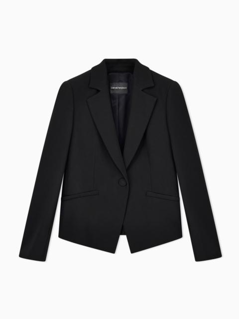 EMPORIO ARMANI Cady crêpe jacket with lapels