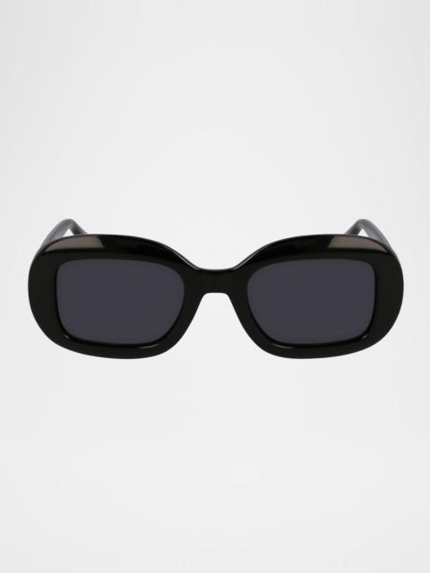 FERRAGAMO Gancino Oval Acetate Sunglasses