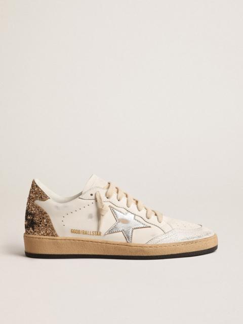 Golden Goose Ball Star with metallic leather star and glitter heel tab