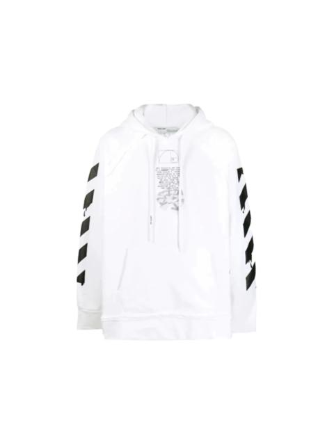 Off-White OFF-WHITE Dipping Arrow Print Hoodie White
