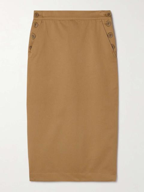 Max Mara Cresta cotton-twill midi skirt