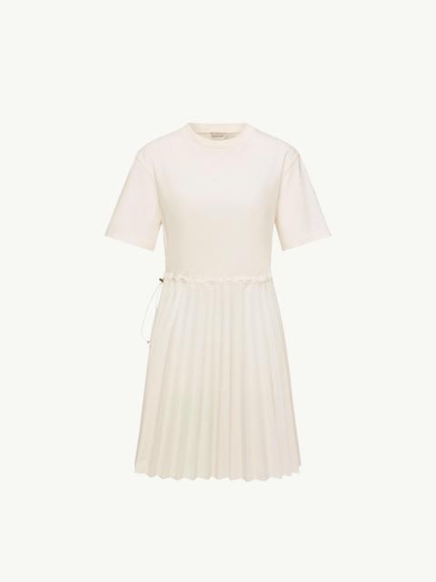 Moncler Pleated Cotton Midi Dress
