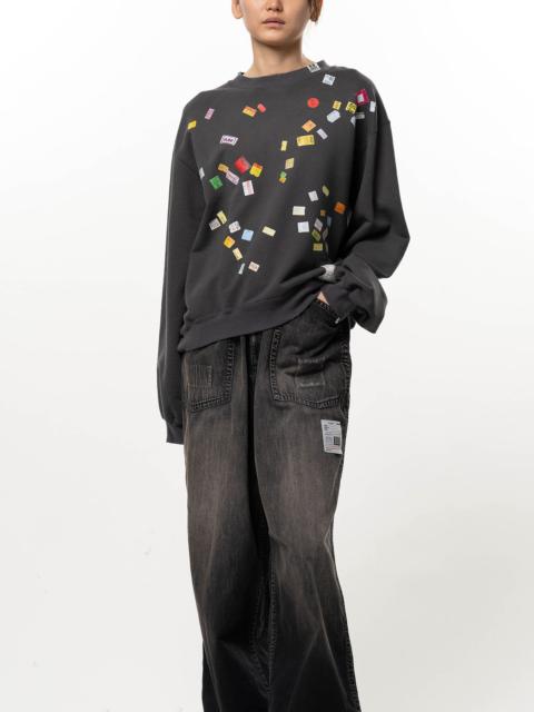Maison MIHARAYASUHIRO Price Tag Sticker Printed Sweatshirt