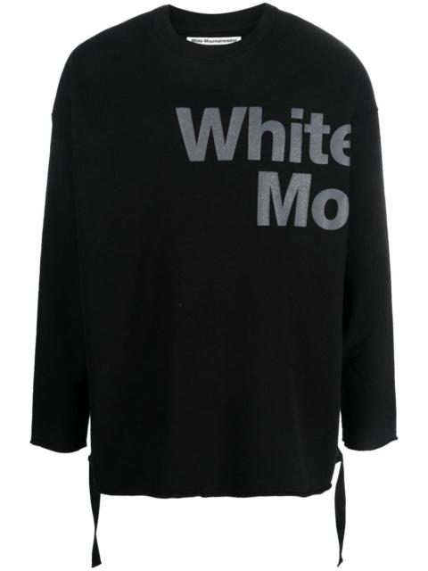 White Mountaineering logo-print draped-strap sweatshirt