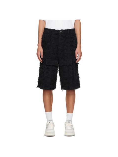 WHO DECIDES WAR SSENSE Exclusive Black Husk Denim Shorts