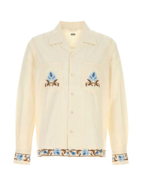 BODE Cream Cotton Nouveau Vine Shirt Exterior: Camicie