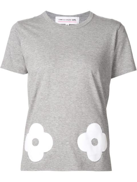 Comme des Garçons GIRL flower appliqué T-shirt