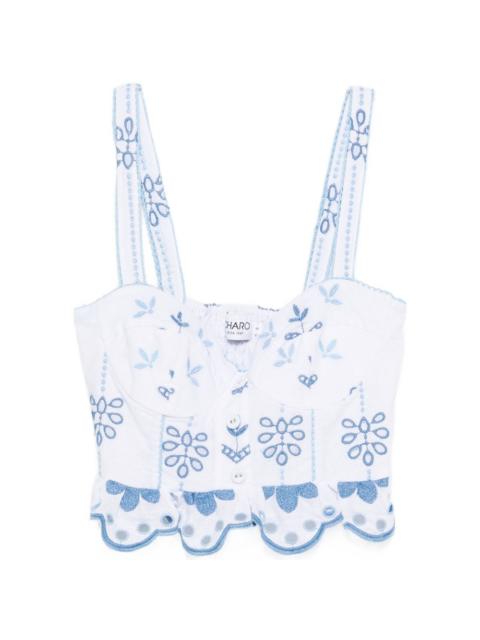 Charo Ruiz Zia floral-embroidered top