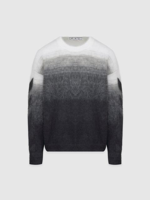 Off-White DIAGONAL BRUSHED KNIT CREWNECK