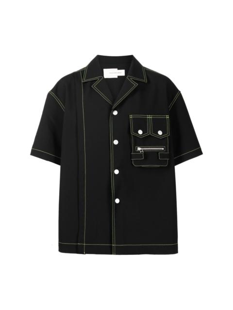 FENG CHEN WANG contrast-stitch short-sleeve shirt