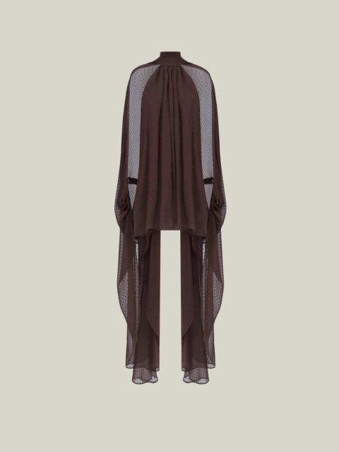 Taller Marmo Mini Eterea Dress in Chocolate