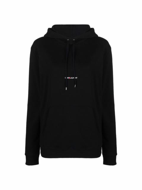 logo print hoodie