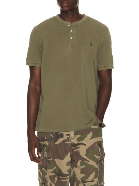 Polo Ralph Lauren Short Sleeve Garment Dyed Featherweight Mesh Henley T-Shirt