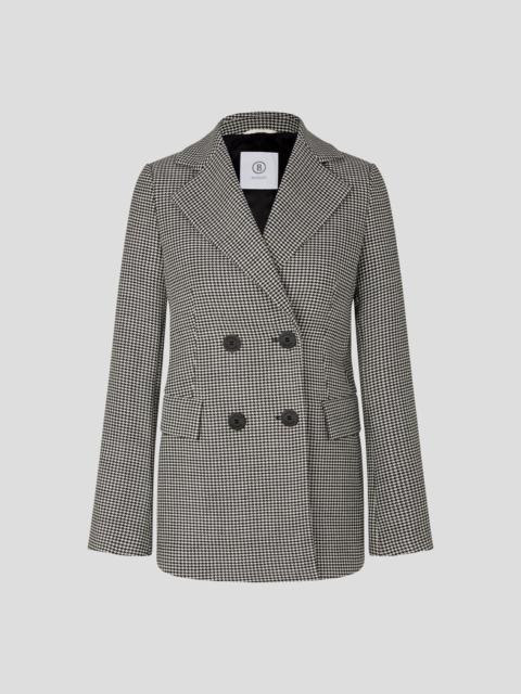 BOGNER Svea New wool blazer in Black/White